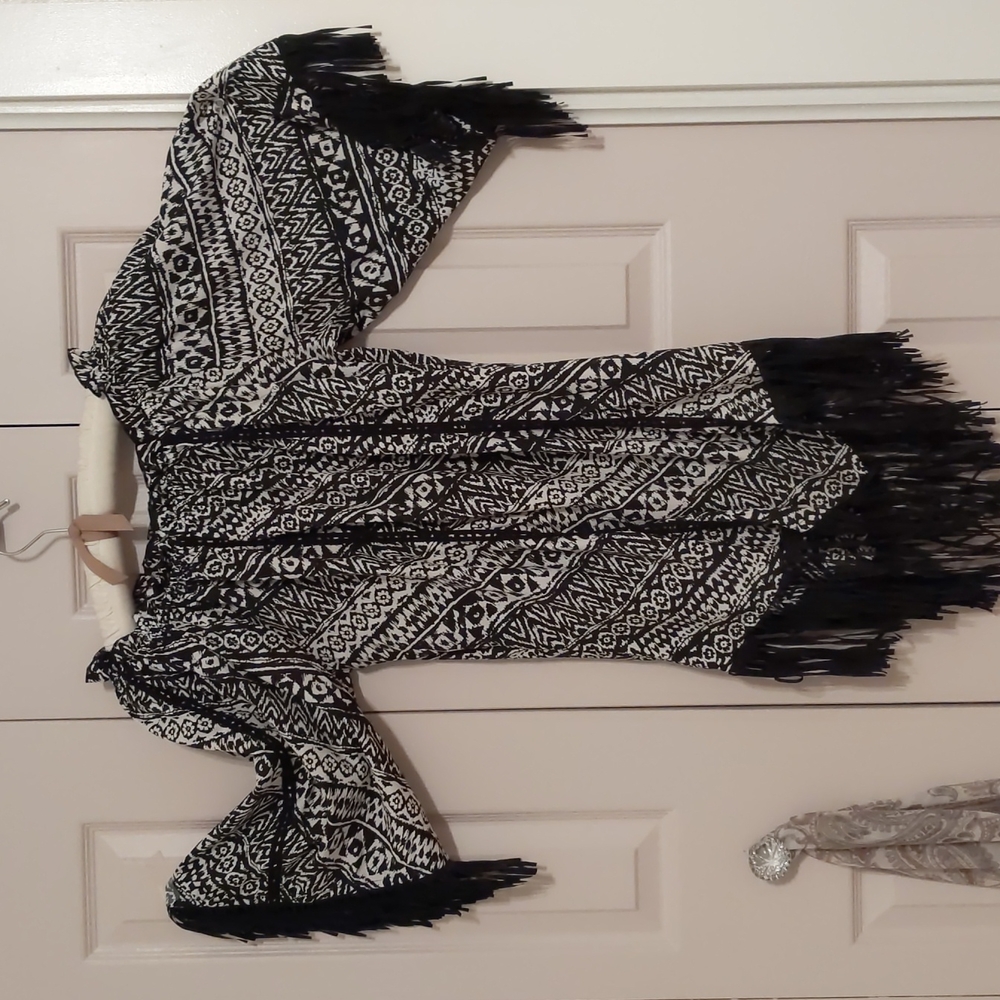 Off the shoulder fringe dress